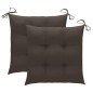 Gartenstühle 2 Stk. mit Taupe Kissen Massivholz Teak Gartenstühle 2 Stk. mit Taupe Kissen Massivholz Teak