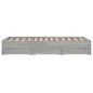 vidaXL Bettgestell mit Schubladen Grau Sonoma 120x200 cm Holzwerkstoff vidaXL Bettgestell mit Schubladen Grau Sonoma 120x200 cm Holzwerkstoff