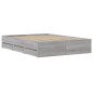 vidaXL Bettgestell mit Schubladen Grau Sonoma 120x200 cm Holzwerkstoff vidaXL Bettgestell mit Schubladen Grau Sonoma 120x200 cm Holzwerkstoff
