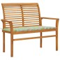 vidaXL Gartenbank mit Blattmuster-Auflage 112 cm Massivholz Teak vidaXL Gartenbank mit Blattmuster-Auflage 112 cm Massivholz Teak