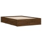vidaXL Bettgestell mit Schubladen Braun Eichen-Optik 120x190 cm vidaXL Bettgestell mit Schubladen Braun Eichen-Optik 120x190 cm