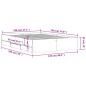 vidaXL Bettgestell mit Schubladen Braun Eichen-Optik 120x190 cm vidaXL Bettgestell mit Schubladen Braun Eichen-Optik 120x190 cm