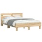 vidaXL Bettgestell mit Kopfteil Sonoma-Eiche 120x190 cm Holzwerkstoff vidaXL Bettgestell mit Kopfteil Sonoma-Eiche 120x190 cm Holzwerkstoff
