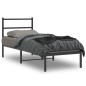 vidaXL Bettgestell mit Kopfteil Metall Schwarz 80x200 cm vidaXL Bettgestell mit Kopfteil Metall Schwarz 80x200 cm
