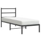 vidaXL Bettgestell mit Kopfteil Metall Schwarz 80x200 cm vidaXL Bettgestell mit Kopfteil Metall Schwarz 80x200 cm