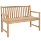 Gartenbank mit Beige Auflage 120 cm Massivholz Teak Gartenbank mit Beige Auflage 120 cm Massivholz Teak