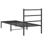 vidaXL Bettgestell mit Kopfteil Metall Schwarz 80x200 cm vidaXL Bettgestell mit Kopfteil Metall Schwarz 80x200 cm