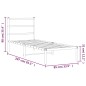 vidaXL Bettgestell mit Kopfteil Metall Schwarz 80x200 cm vidaXL Bettgestell mit Kopfteil Metall Schwarz 80x200 cm