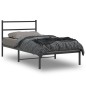 vidaXL Bettgestell mit Kopfteil Metall Schwarz 107x203 cm vidaXL Bettgestell mit Kopfteil Metall Schwarz 107x203 cm