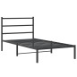 vidaXL Bettgestell mit Kopfteil Metall Schwarz 107x203 cm vidaXL Bettgestell mit Kopfteil Metall Schwarz 107x203 cm