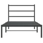 vidaXL Bettgestell mit Kopfteil Metall Schwarz 107x203 cm vidaXL Bettgestell mit Kopfteil Metall Schwarz 107x203 cm