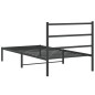 vidaXL Bettgestell mit Kopfteil Metall Schwarz 107x203 cm vidaXL Bettgestell mit Kopfteil Metall Schwarz 107x203 cm