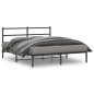 vidaXL Bettgestell mit Kopfteil Metall Schwarz 160x200 cm vidaXL Bettgestell mit Kopfteil Metall Schwarz 160x200 cm