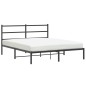 vidaXL Bettgestell mit Kopfteil Metall Schwarz 160x200 cm vidaXL Bettgestell mit Kopfteil Metall Schwarz 160x200 cm