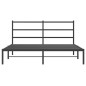 vidaXL Bettgestell mit Kopfteil Metall Schwarz 160x200 cm vidaXL Bettgestell mit Kopfteil Metall Schwarz 160x200 cm