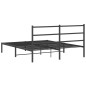 vidaXL Bettgestell mit Kopfteil Metall Schwarz 160x200 cm vidaXL Bettgestell mit Kopfteil Metall Schwarz 160x200 cm