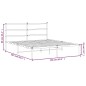 vidaXL Bettgestell mit Kopfteil Metall Schwarz 160x200 cm vidaXL Bettgestell mit Kopfteil Metall Schwarz 160x200 cm