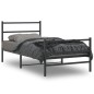 vidaXL Bettgestell mit Kopf- und Fußteil Metall Schwarz 100x190 cm vidaXL Bettgestell mit Kopf- und Fußteil Metall Schwarz 100x190 cm