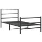 vidaXL Bettgestell mit Kopf- und Fußteil Metall Schwarz 100x190 cm vidaXL Bettgestell mit Kopf- und Fußteil Metall Schwarz 100x190 cm