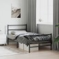 vidaXL Bettgestell mit Kopf- und Fußteil Metall Schwarz 100x190 cm vidaXL Bettgestell mit Kopf- und Fußteil Metall Schwarz 100x190 cm