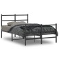 vidaXL Bettgestell mit Kopf- und Fußteil Metall Schwarz 120x190 cm vidaXL Bettgestell mit Kopf- und Fußteil Metall Schwarz 120x190 cm