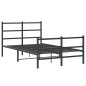 vidaXL Bettgestell mit Kopf- und Fußteil Metall Schwarz 120x190 cm vidaXL Bettgestell mit Kopf- und Fußteil Metall Schwarz 120x190 cm