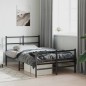 vidaXL Bettgestell mit Kopf- und Fußteil Metall Schwarz 120x190 cm vidaXL Bettgestell mit Kopf- und Fußteil Metall Schwarz 120x190 cm
