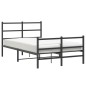 vidaXL Bettgestell mit Kopf- und Fußteil Metall Schwarz 120x190 cm vidaXL Bettgestell mit Kopf- und Fußteil Metall Schwarz 120x190 cm