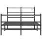 vidaXL Bettgestell mit Kopf- und Fußteil Metall Schwarz 120x190 cm vidaXL Bettgestell mit Kopf- und Fußteil Metall Schwarz 120x190 cm