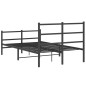 vidaXL Bettgestell mit Kopf- und Fußteil Metall Schwarz 120x190 cm vidaXL Bettgestell mit Kopf- und Fußteil Metall Schwarz 120x190 cm