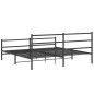 vidaXL Bettgestell mit Kopf- und Fußteil Metall Schwarz 193x203 cm