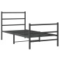 vidaXL Bettgestell mit Kopf- und Fußteil Metall Schwarz 90x190 cm vidaXL Bettgestell mit Kopf- und Fußteil Metall Schwarz 90x190 cm