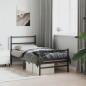 vidaXL Bettgestell mit Kopf- und Fußteil Metall Schwarz 90x190 cm vidaXL Bettgestell mit Kopf- und Fußteil Metall Schwarz 90x190 cm