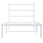 vidaXL Bettgestell mit Kopfteil Metall Weiß 90x190 cm vidaXL Bettgestell mit Kopfteil Metall Weiß 90x190 cm