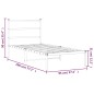 vidaXL Bettgestell mit Kopfteil Metall Weiß 90x190 cm vidaXL Bettgestell mit Kopfteil Metall Weiß 90x190 cm