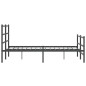 vidaXL Bettgestell mit Kopf- und Fußteil Metall Schwarz 135x190 cm vidaXL Bettgestell mit Kopf- und Fußteil Metall Schwarz 135x190 cm