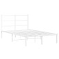 vidaXL Bettgestell mit Kopfteil Metall Weiß 120x200 cm vidaXL Bettgestell mit Kopfteil Metall Weiß 120x200 cm