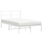 vidaXL Bettgestell mit Kopfteil Metall Weiß 120x200 cm vidaXL Bettgestell mit Kopfteil Metall Weiß 120x200 cm