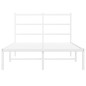 vidaXL Bettgestell mit Kopfteil Metall Weiß 120x200 cm vidaXL Bettgestell mit Kopfteil Metall Weiß 120x200 cm