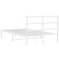 vidaXL Bettgestell mit Kopfteil Metall Weiß 120x200 cm vidaXL Bettgestell mit Kopfteil Metall Weiß 120x200 cm