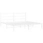vidaXL Bettgestell mit Kopfteil Metall Weiß 183x213 cm vidaXL Bettgestell mit Kopfteil Metall Weiß 183x213 cm