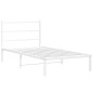 vidaXL Bettgestell mit Kopfteil Metall Weiß 107x203 cm vidaXL Bettgestell mit Kopfteil Metall Weiß 107x203 cm