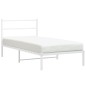 vidaXL Bettgestell mit Kopfteil Metall Weiß 107x203 cm vidaXL Bettgestell mit Kopfteil Metall Weiß 107x203 cm