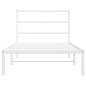 vidaXL Bettgestell mit Kopfteil Metall Weiß 107x203 cm vidaXL Bettgestell mit Kopfteil Metall Weiß 107x203 cm