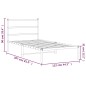 vidaXL Bettgestell mit Kopfteil Metall Weiß 107x203 cm vidaXL Bettgestell mit Kopfteil Metall Weiß 107x203 cm