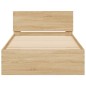 vidaXL Bettgestell mit Kopfteil Sonoma-Eiche 100x200 cm Holzwerkstoff vidaXL Bettgestell mit Kopfteil Sonoma-Eiche 100x200 cm Holzwerkstoff