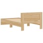 vidaXL Bettgestell mit Kopfteil Sonoma-Eiche 100x200 cm Holzwerkstoff vidaXL Bettgestell mit Kopfteil Sonoma-Eiche 100x200 cm Holzwerkstoff