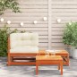 vidaXL Garten-Ecksofa mit Kissen und Hocker vidaXL Garten-Ecksofa mit Kissen und Hocker