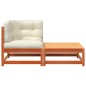 vidaXL Garten-Ecksofa mit Kissen und Hocker vidaXL Garten-Ecksofa mit Kissen und Hocker