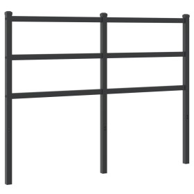 vidaXL Kopfteil Metall Schwarz 120 cm